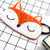 Shinywear Cute Rabbit Sleeping Eye Mask Plush Blindfold Travel Sleep Masks Super Soft Funny Eye Cover for Kids Girls and Adult (Orange Fox)