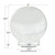 National Artcraft Clear 4" Glass Water Globe with Rubber Gasket and Snow Flakes