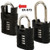 FJM Security SX-975 4-Dial Shrouded Combination Padlock With Protective Silicone Sleeve And Black Finish