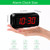 Alarm Clock, LED Digital Clock, Small Wall Clock, Battery Operated, Adjustable 3-Level Led Brightness, Dim Night Mode, 12/24Hr, Cordless, Constantly 1.2'' Digits Display for Bedroom/Travel,Easy to Set
