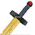 Munetoshi 24” Foam Golden Battle Sword Adventure Fantasy Cosplay Costume Prop