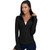 Xyvolix Hooded Women's Athletic Full Zip Lightweight Workout Jacket with Pockets and Thumb Holes Black-1765812844
