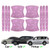BetterJonny 10PCS Crystal Car Door Scratch Protector, Rhinestone Bling Scratch Protector Stickers for Women and Girls (Pink)