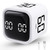 Productivity Timer Flip Gravity Sensor Cube Timer Countdown & Countup,Mute & Vibrate & Sound，5/10/30/60min & Custom Timing, Perfect for ADHD,Work,Learning,Kitchen Cooking (1White)