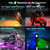 16Pods Motorcycle RGB LED Lights Kits with Brake Turn Signal, Motorcycle Underglow LED Light Kit with APP/RF Remote Control, Dual Zone Neon Multicolor 12v Waterproof for Harley Honda Kawasaki Yamaha-1765813525