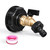 IBC Tote Adapter, 275-330 Gallon Fittings 2.36" Coarse Threads Brass Hose Faucet Valve Tool with Ball Valve for Garden Hose Connector (For 2.36" Coarse Threads to 3/4")