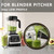 For Blender Pitcher,64oz Low-Profile for replacement pitcher fit for 5000 5200 6300 7500 VM0158a VM0197,for container G/Classic C/Commercial/Explorian series etc.