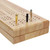 Pacific Shore Games Wooden Cribbage Board Game Set, Continuous 3 Track for 2-3 Players with Card Storage