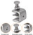 Stainless Steel C Clamps, Mini Tiger Clamp Set for Mounting, Heavy Duty Metal U Clamps, Small Desk G-Clamp with 0.79 Inch Stable Wide Jaw Opening for Metal Working Woodworking Welding Building (4pcs)