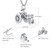 Oinsi Men Keepsake Jewelry Stainless Steel Farm Tractor Cremation Necklace For Ashes For Dad Memorial Urn Necklace Pendant (Silver Tone)
