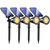 KEV 800 Lumens Solar Spot Lights Outdoor,4 Pack 18 LEDs Solar Flood Lights with 2 Modes &Adjustable &IPX65 Waterproof,Solar Spotlight for Driveway/Backyard/Patio Landscape/Tree/Garage(Warm White)
