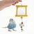 Yardwe 2Pcs Chicken Mirror Toys, Hanging Swing Mirror Toys with Bells and Beak Grinding Molar Stones for Roosters Hens Birds Parrot-1765819015