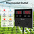 KETOTEK Digital Temperature and Humidity Controller Outlet, Reptile Thermostat Plug Dual Stage Pre-Wired for Mushroom Greenhouse Homebrew