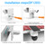 AoHkers Camera Mount for Eufy Security SoloCam S340, Corner Mount Mounting Bracket Compatible with Eufy SoloCam S340, 1 Pack, White-1765819662
