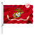 US Marine Corps USMC Military Flag 3x5 Outdoor Double Sided - 3Ply Heavy Duty Nylon United States Marine Corps Army Flags Banner 2 Brass Grommets Vivid Colors Waterproof