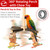 Agape Rotating Parrot Perch Toy with Chew Toy, Natural Wooden Perch Stand for Small & Medium Birds, Bird Cage Accessory with Exercise Wheel for Parakeets Cockatiels Lovebirds Conures Finches Budgies