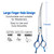 Fenice Peak Grooming Scissors for Dogs 7 inch Curved Pet Grooming Scissors Ergonomically Designed Blue Handles Ideal Dog Shears for Precise Trimming Easy Use.