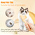 Marchul Cat Comb with Release Button, Cat Grooming Comb with Long and Short Stainless Steel Metal Round Teeth, Pet Comb Brush for Removing Matted Fur, Knots & Loose Fur for Dogs and Cats(Yellow)
