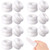 VARMDUKKE 14PCS Finger Bandages for Finger Tips, Breathable Finger Cots Finger Protectors for Wounds, Elastic Finger Gloves Thumb Covers for Garden, Kitchen, Sculpture -White