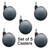 Miracle Caster! Extra Large Chair Wheels. 4" Set of Five. Great for carpet. Replaces chair mat.