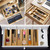 Hilislog Bamboo Silverware Drawer Organizer Expandable Large Kitchen Utensil Holder Drawer Divider Organizers Storage Adjustable Cutlery Silverware Tray Wooden Spoon Holder Flatware Organizer Trays Hilislog Bamboo Silverware Drawer Organizer Expandable Large Kitchen Utensil Holder Drawer Divider Organizers Storage Adjustable Cutlery Silverware Tray Wooden Spoon Holder Flatware Organizer Trays