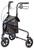 Carex 3 Wheel Walker for Seniors, Foldable, Rollator Walker with Three Wheels, Three Wheel Rolling Walker Height Adjustable for Seniors, Blue, Trio, Folding