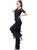 Women's Fringe Pants Ballroom Latin Tango Salsa Samba Practice Dance Pants Chacha Practice Performance Competition Stage Trousers S Black