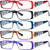 Eyekepper 5-Pack Stylish LookCrystal Aeropittura Arms Spring Hinges Womens Reading Glasses +1.25