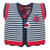 Konfidence Jacket - Premium Swim Vest for Kids | Adjustable Buoyancy | CE Compliant | Swim School Approved | 25+ Years’ Experience | UK Company (Hamptons Navy Stripe, Large)