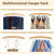 Ohuhu 24-Hook Wooden Tie Rack Organizer - Space Saving Closet Hanger with 360° Rotating Hooks, Anti-Slip Clips for Ties, Belts, Scarves - Premium Hardwood & Rustproof Steel Construction