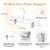 HOUSE DAY 12 Pack 14 inch Clear Plastic Skirt Hangers with Adjustable Clips, Pants Hangers 360-Rotating Swivel Hook, Clip Hangers for Pants, Trousers, Skirts, Jeans, Bulk Plastic Hangers