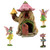 PRETMANNS Fairy House Kit - Fairy Garden Accessories for Outdoor Miniature Village Decor, with Fairies & Sign - Flower Stump House, 7" High & Door can Open Wide - 4 Piece Supplies