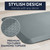 KANGAROO Thick Ergonomic Anti Fatigue Mats for Kitchen Floor, 70x24 Runner, Cushioned Standing Office Desk Mat, Waterproof Scratch Resistant Topside, Supportive All Day Comfort Padded Foam Rugs, Gray
