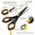 Saaqaans SQR-01 Professional Hairdressing Scissor - Perfect for Hair Salon/Barber/Hairdresser and Home use to Trim your Haircut/Beard/Moustache - Comes with Beautiful Black Pouch/Case