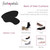 Foot Petals Womens Back of Heel Cushion Inserts, Heel Protectors, Comfortable Heel Grip for Pain Relief and Sizing, 1 Pair, Black