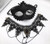 Black Venetian Mask Masquerade Mask with Elegant Vintage Princess Lace Gothic Necklace Pack of 2