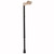 PCP Adjustable Cane Molded Palm Handle with Marble Grip, Right Hand, Black Shaft