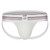 GYM Mens Old School Jockstrap with 2" Waistband (White, Medium)