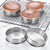 DATANYA 8Pack 4 Inch English Muffin Rings, Stainless Steel Double Rolled Tart Rings, Round Metal Cooking Pastry Ring Molds for Baking