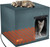 GASUR Large Heated Cat House for Outside Winter, 100% Waterproof Outdoor Cat House w/Cat Heating Pad, Insulated Cats Houses Outdoor w/Highly Elevated Base, Warm Cat Shelter for Outside Stray Barn