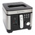 West Bend Deep Fryer with Adjustable Temperature Control Nonstick Basket Easy-View Window and Temperature Guide, Folding Handle and Locking Cover for Easy Storage, 3-Liter, Silver