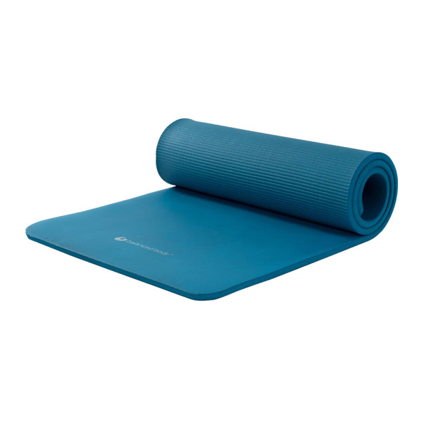 Balanced Body Aeromat Pilates and Yoga Mat for Floor Exercise, Extra-Thick Floor Workout Mat for Pilates or Yoga Exercises and Workouts, Studio or Home Gym Mat, Blue