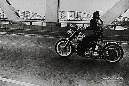 Crossing the Ohio River Photography Art Poster Print by Danny Lyon Harley Davidson Panhead Motorcycle, 30x20