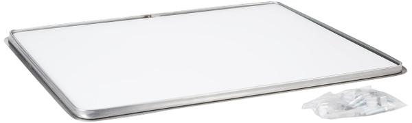 Vance Surface Saver 16 X 20" White Built-in Surface Saver Tempered Glass Cutting Board, White