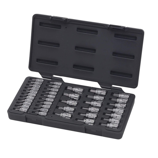 GEARWRENCH 39 Pc. 1/4" & 3/8" Drive Pass-Thru™ Bit Socket Set, Standard Hex/Slotted/Phillips®/Torx, SAE/Metric - 890040