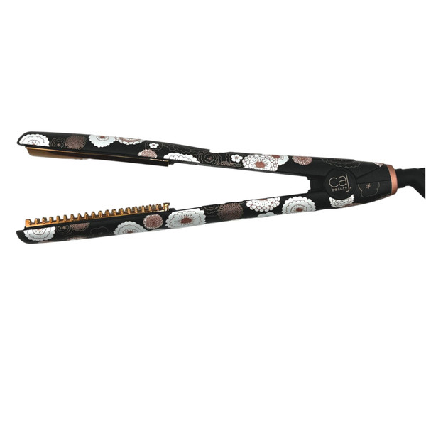 CAJ Beauty Flip & Bend Style Iron in RoseGold Floral, Thermatru Technology, 1" Titanium Floating Teeth Comb, Automatic Shut-Off, Color-Coded LED Lights for easy temperature indication CAJ Beauty Flip & Bend Style Iron in RoseGold Floral, Thermatru Technology, 1" Titanium Floating Teeth Comb, Automatic Shut-Off, Color-Coded LED Lights for easy temperature indication