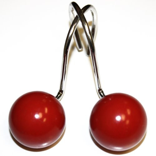 RED Orbit 12 Shower Curtain Hooks Retro Ball Bath