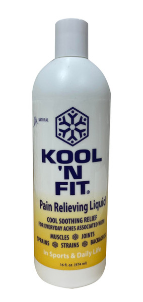 Kool N Fit Pain Relief Product (16oz) - Foot, Lower Back Pain Relief, Knee Pain Relief & More, Quickly Absorbed, Non-Greasy, Non-Staining, All Natural