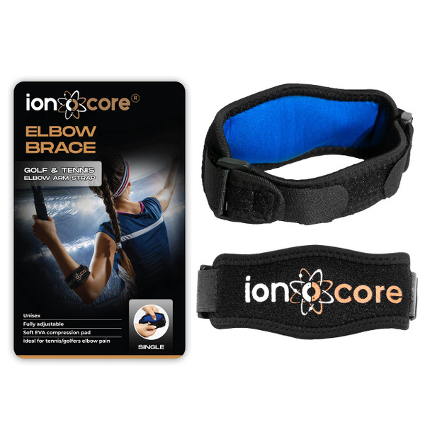 ionocore Tennis Elbow Brace for Men & Women - Adjustable Tendonitis Elbow Brace - Golfers Tendonitis Arm Band - Elbow Brace for Pain Relief - Elbow Strap with Compression Pad - Tennis Elbow Strap ionocore Tennis Elbow Brace for Men & Women - Adjustable Tendonitis Elbow Brace - Golfers Tendonitis Arm Band - Elbow Brace for Pain Relief - Elbow Strap with Compression Pad - Tennis Elbow Strap