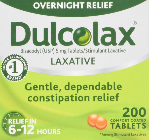 Dulcolax Laxative - 5 mg - 200 Comfort Coated Tablets-1766031905